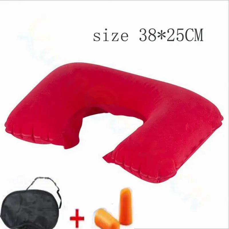 1pcs Functional Inflatable Neck Pillow Inflatable U Shaped Travel Pillow Car Head Neck Rest Air Cushion for Travel Neck Pillow