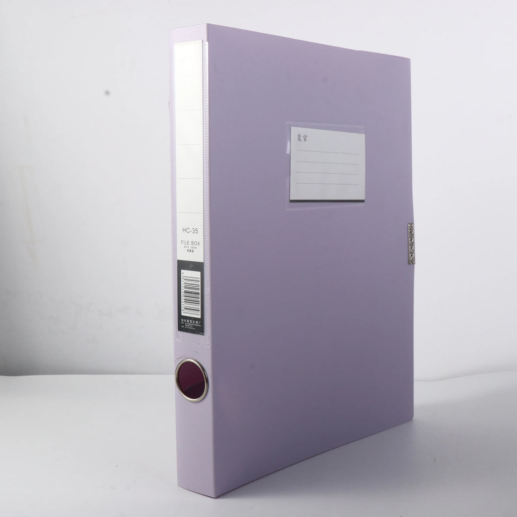Multifunctional A4 File Organizer Box Thickened Dustproof File Paper Organizer Morandi Color PP Plastic Document Case