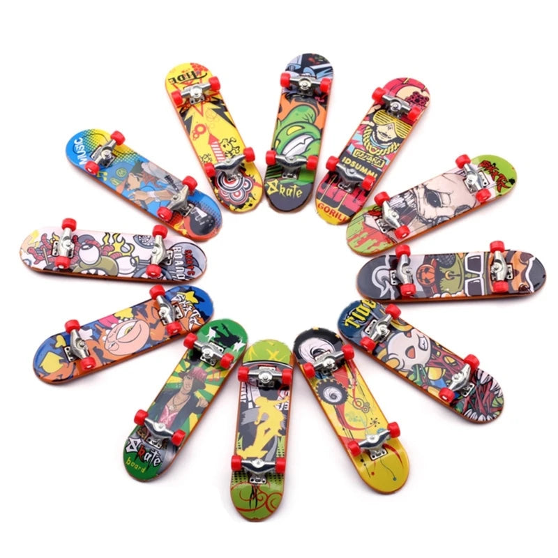 Finger Skateboard DIY Kits Mini Fingerboard Toy Professional Finger Skate Boarding Deck for Kids Adult Finger Sports Toy
