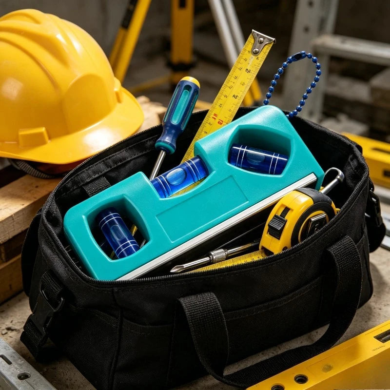 Mini Magnetic Spirit Level Portable High Precision Bubble Level Ruler, Small Balance Measuring Tool for Engineering Construction