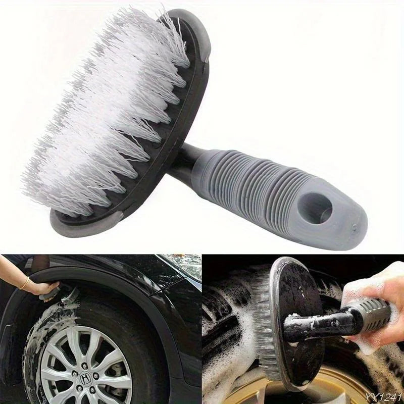 1Pc T Type Multi Functional Car Tyre Cleaning Brush Wheel Hub Washer Tool New Arrival