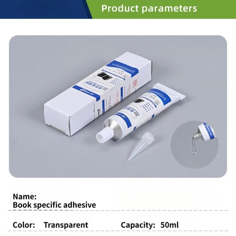 Professional Book Glue Strong Adhesive Transparent Book Binding Adhesive Quick-Drying Repair Glue for Greeting Cards Invitations