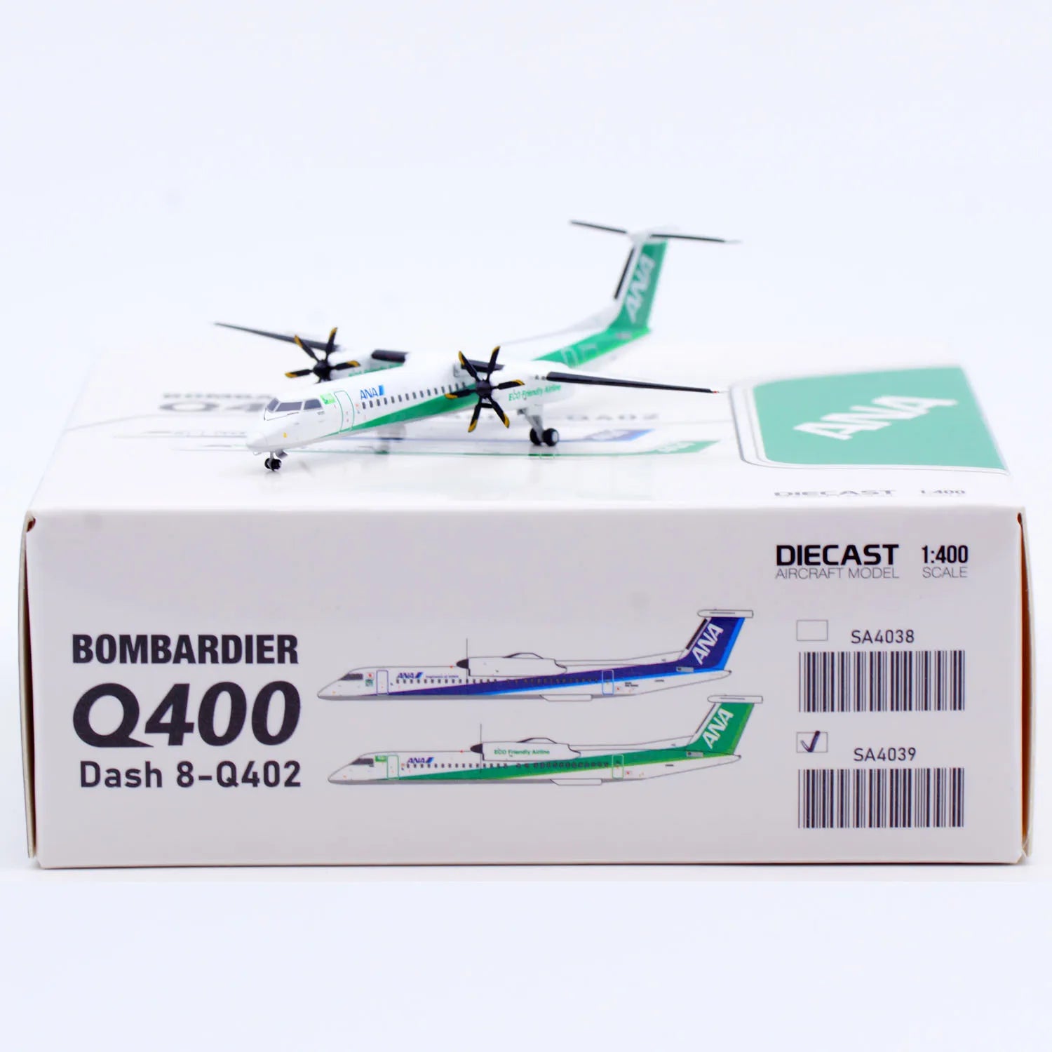 SA4039 Alloy Collectible Plane Gift JC Wings 1:400 ANA All Nippon Airways Bombardier Dash 8-Q400 Diecast Aircraft Model JA858A