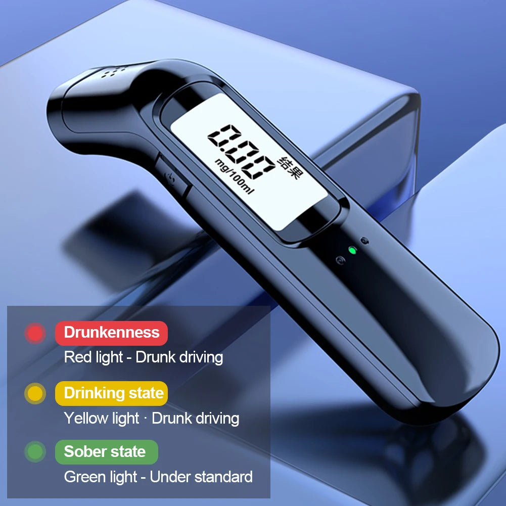 Portable Non-Contact Alcohol Tester with LCD Screen Display Alcoholmeter Alcohol Tester Accuracy Breathalyzer Diagnostic Tool