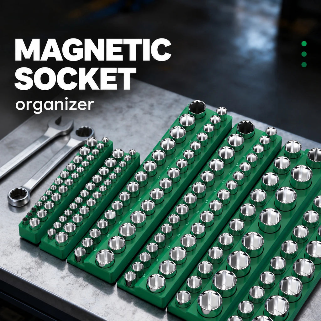 Magnetic Absorption Tools Storage Rack Durable Plastic Hex Socket Bit Holder For 1/4 3/8 1/2 Drive Screwdriver Accessories