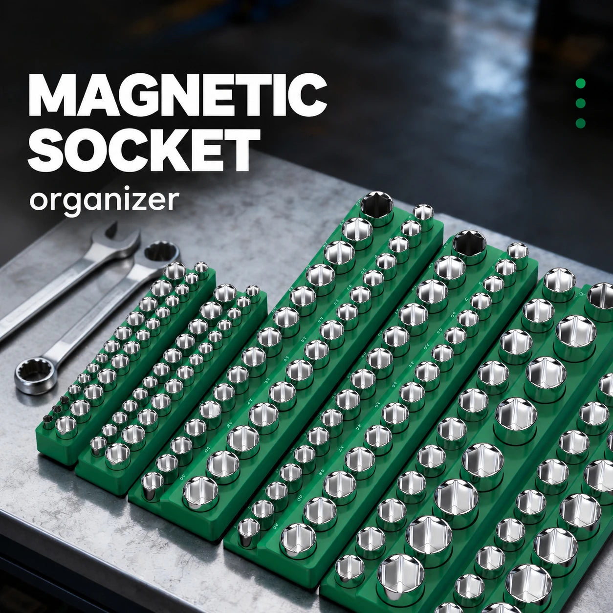 Magnetic Absorption Tools Storage Rack Durable Plastic Hex Socket Bit Holder For 1/4 3/8 1/2 Drive Screwdriver Accessories