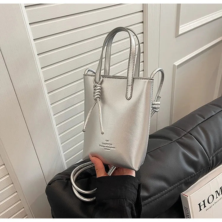 Korean version of niche fashion mobile phone bag women's  spring and summer new simple and versatile small square bag foreign st