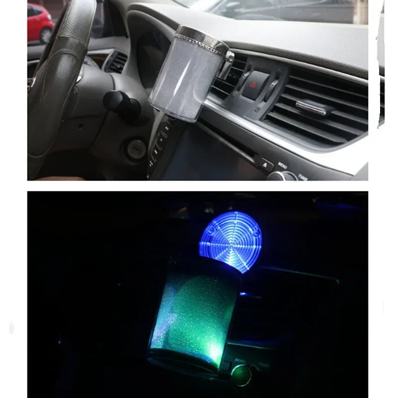 Portable LED Smokeless Ashtray Car Cigarette Lighter Cup Holder Auto Accessories Car Interior Clean Air Purifier