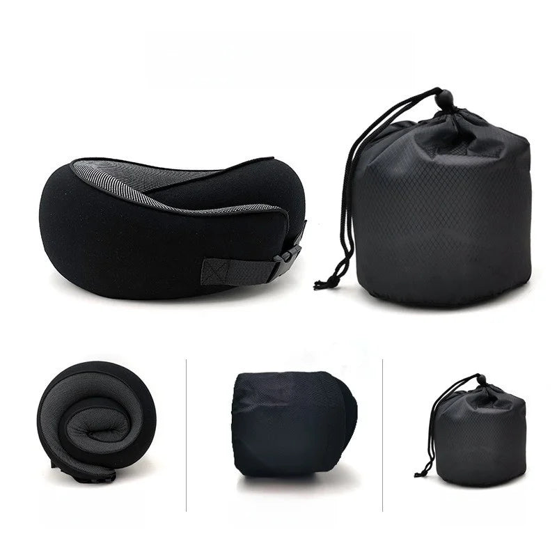 Memory Foam Neck Pillow Portable Travel Pillow Adjustable U-Shaped Pillow for Air Travel Nap Supportive Neck And Shoulder Relief