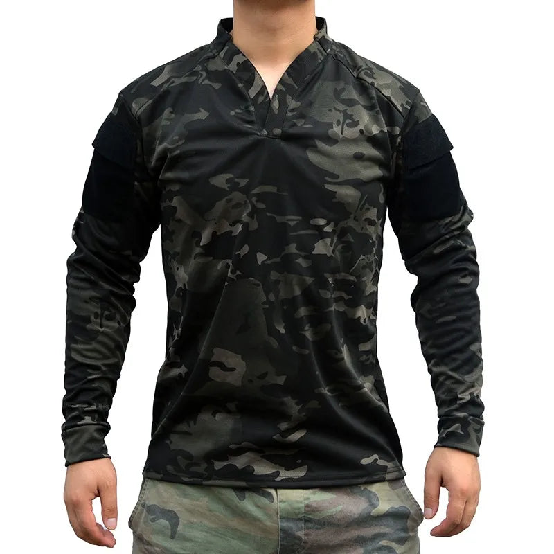 Velocity Style Rugby Shirt Quick Dry Tactical Long Sleeve T-Shirt CAG Love