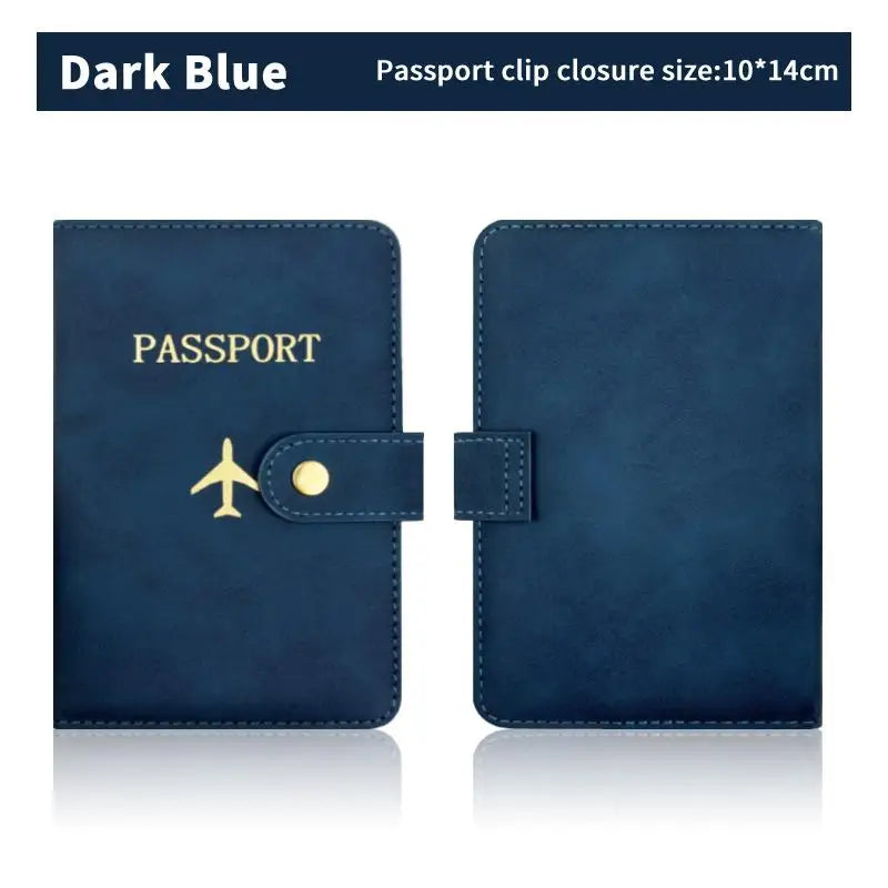 Cute PU Leather Passport Wallet Waterproof Multi Card Holder Travel Document Organizer for Men Women