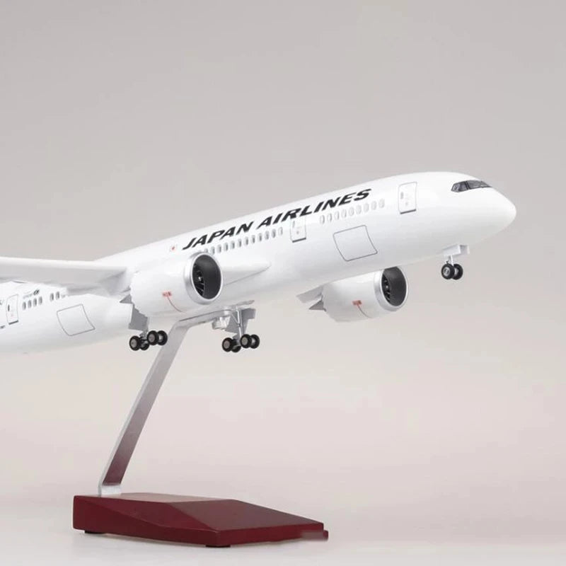 43cm Model Airplane 787 B787Japan Air Aircraft Resin Plane Models With Led Lights Collectible Aircraft kids toys Collected Gift
