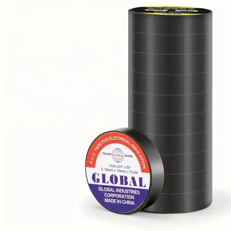 50m High-temperature Resistant Black Rubber Electrical Tape-durable and Soft Insulating Adhesive, Used for Industrial, Household