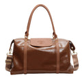 Fashion Large Capacity Handbag Casual Short Trip Travel Bag Holiday Gym Tote Bag, Retro Oil Wax Gloss PU Leather Crossbody Bag