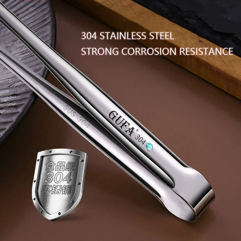 Grill Tongs Bbq Grill Tongs Stainless Steel Long Mini Kitchen Meat Food Charcoal Cooking Korean Camping Barbecue Accessories New