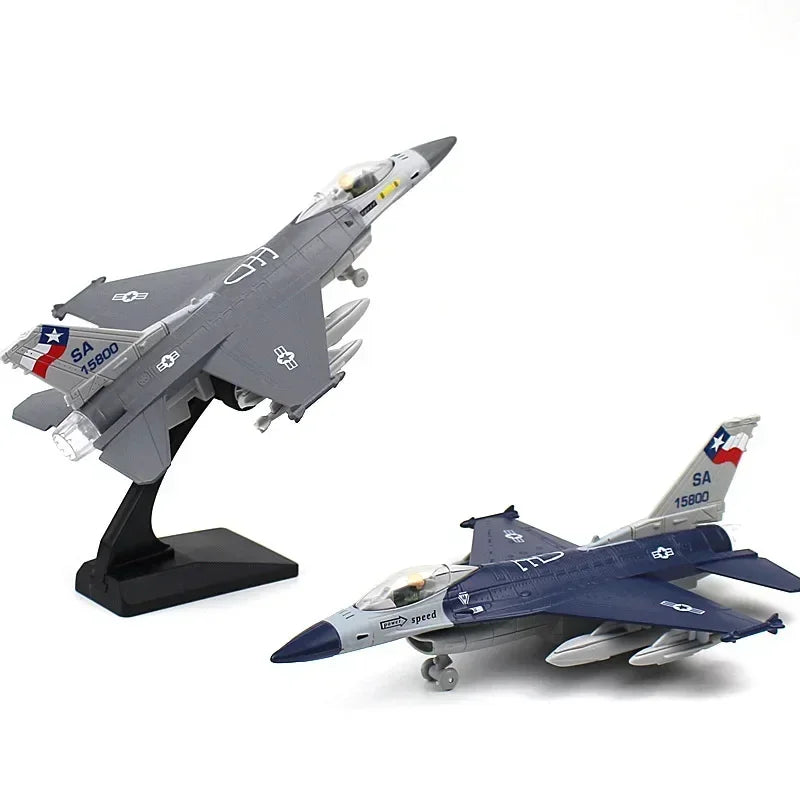 F16 Fighter Toy Alloy Fighter Model acoustooptic return force aviation military aircraft model Ornament Gift