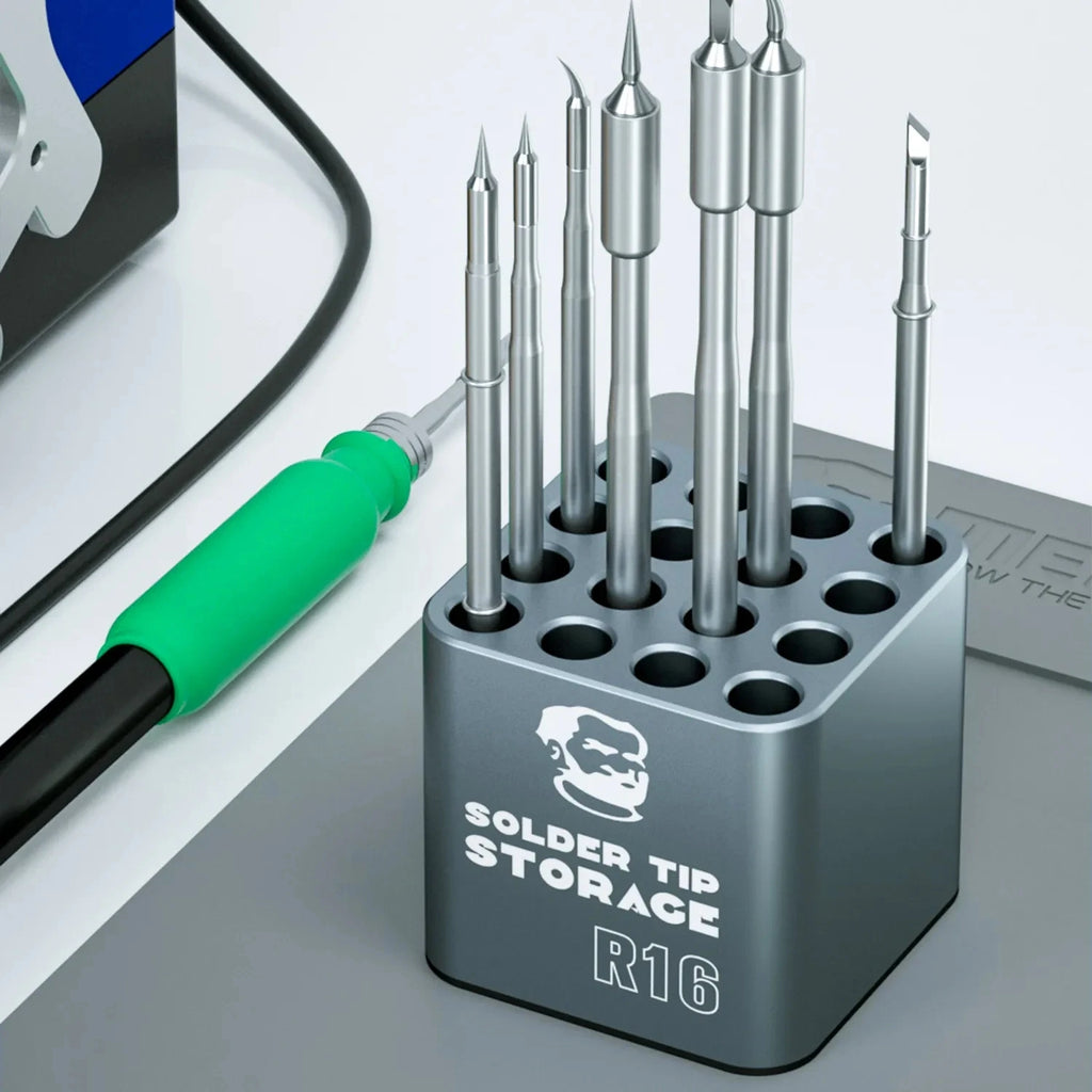 Mechanical R16 Multifunctional Soldering Iron Tips Storage Box For C210 C245 C115 T12 Heating Core Organizer Welding Head Holder