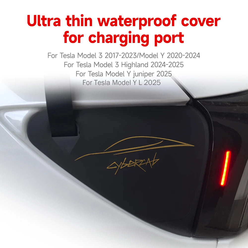 FIt For Tesla Model 3 Highland Model Y Charging Port Rainproof and Dustproof Silicone Protective Cover Automotive Parts
