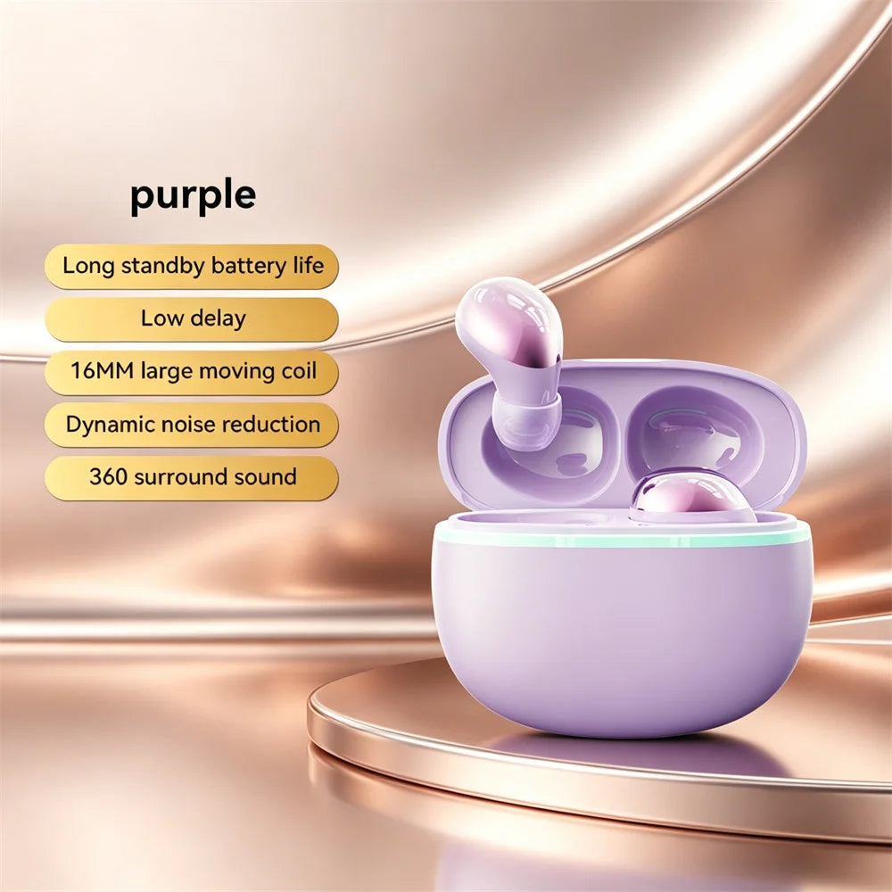 Electroplated TWS In-Ear Wireless Earphone Long Battery Life Digital Display 2-In-1 Dual Headphone Subwoofer Stereo Game Earplug