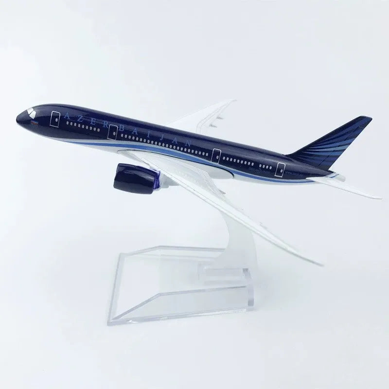 16cm Diecast Plane Model B787 Series Metal 1/400 Scale Airplane Toy Replica Miniature Aviation Collectible Aircraft For Display