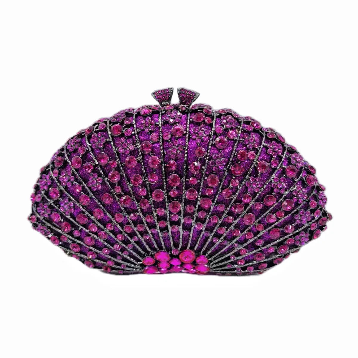 Fan Women Full Crystals Handbags for Dinner Party Luxury Diamond Evening Bag Wedding Bridal Purses Gala Banquet Gems Purse