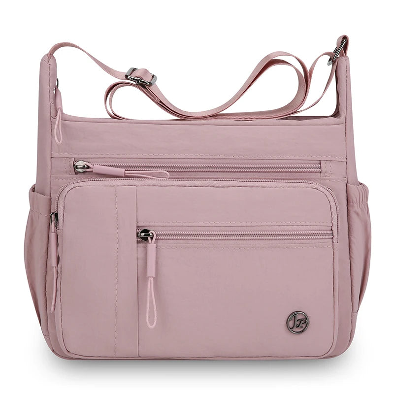 Crossbody Shoulder Bag Unisex, Waterproof Nylon Large Capacity Messenger Purse for Ladies Men Travel Shopping Daily Commute