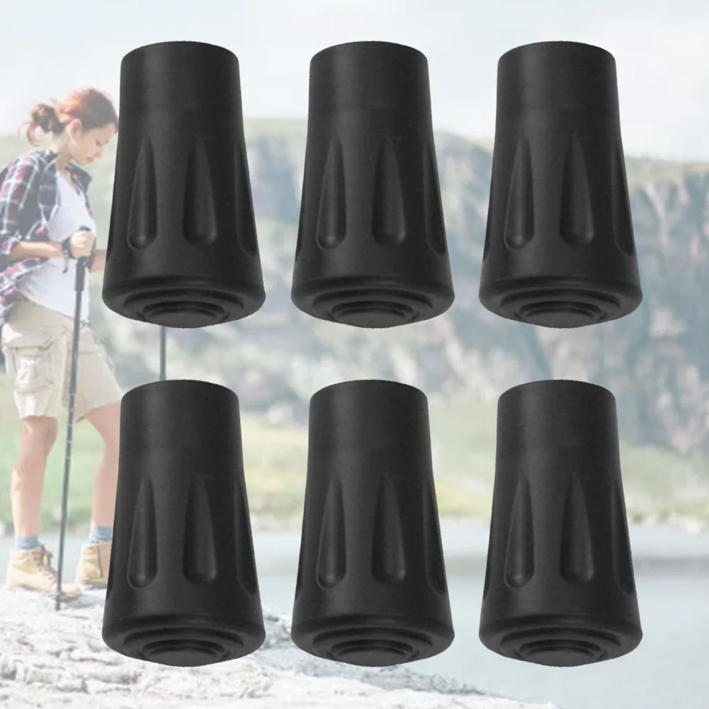 20pcs Non-slip Trekking Sticks Protector Cap Tip Walking Stick Bottom Pads Cover Buffer Lightweight for Climbing Hiking