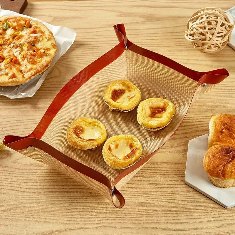 1Pc Silicone Baking Mat with Button Non-Stick Reusable Heat Resistant Pastry Mat Leak Proof Cookie Sheet for Oven Baking Supply