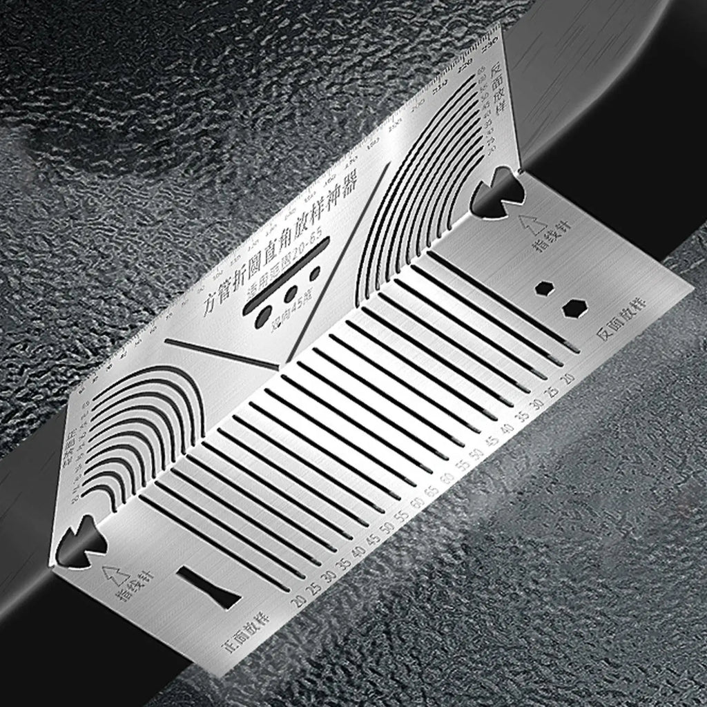 Arc Marking Ruler Right Angle Construction Arc Parallel Drawing Tool 90 Degree Folding Ruler for Metalworking Cutting Guide