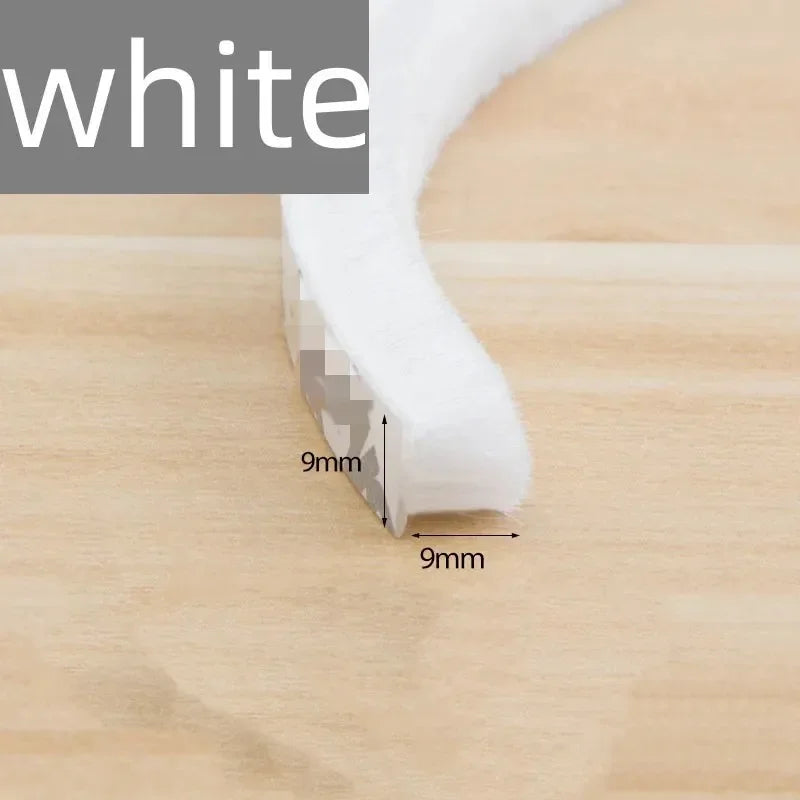10M Brush Strip Self Adhesive Door Window Sealing Strip Home Door Window Sound Insulation Seal Film Door Swal Weather Strip