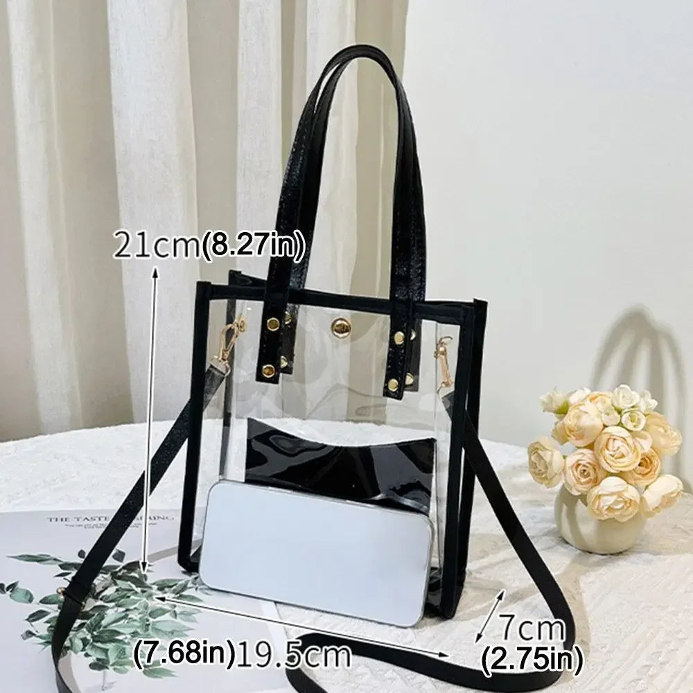 Fashion PVC Jelly Handbag Lightweight with Small Bags Crossbody Bags Waterproof Shoulder Bag Women