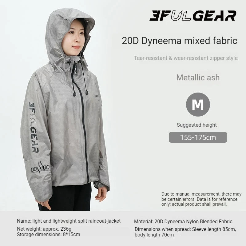 3F UL GEAR M/L Outdoor Rain Gear Split-type Raincoat And Rain Pants Nylon For Hiking Cycling Off-road Mountaineering Rainproof