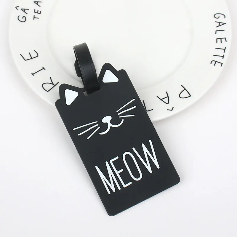 Luggage Tags Travel Suitcases Tag Cartoon Cute Luggage Tag Silicone Creative Id Name Labels Travel Tags Travel Accessories