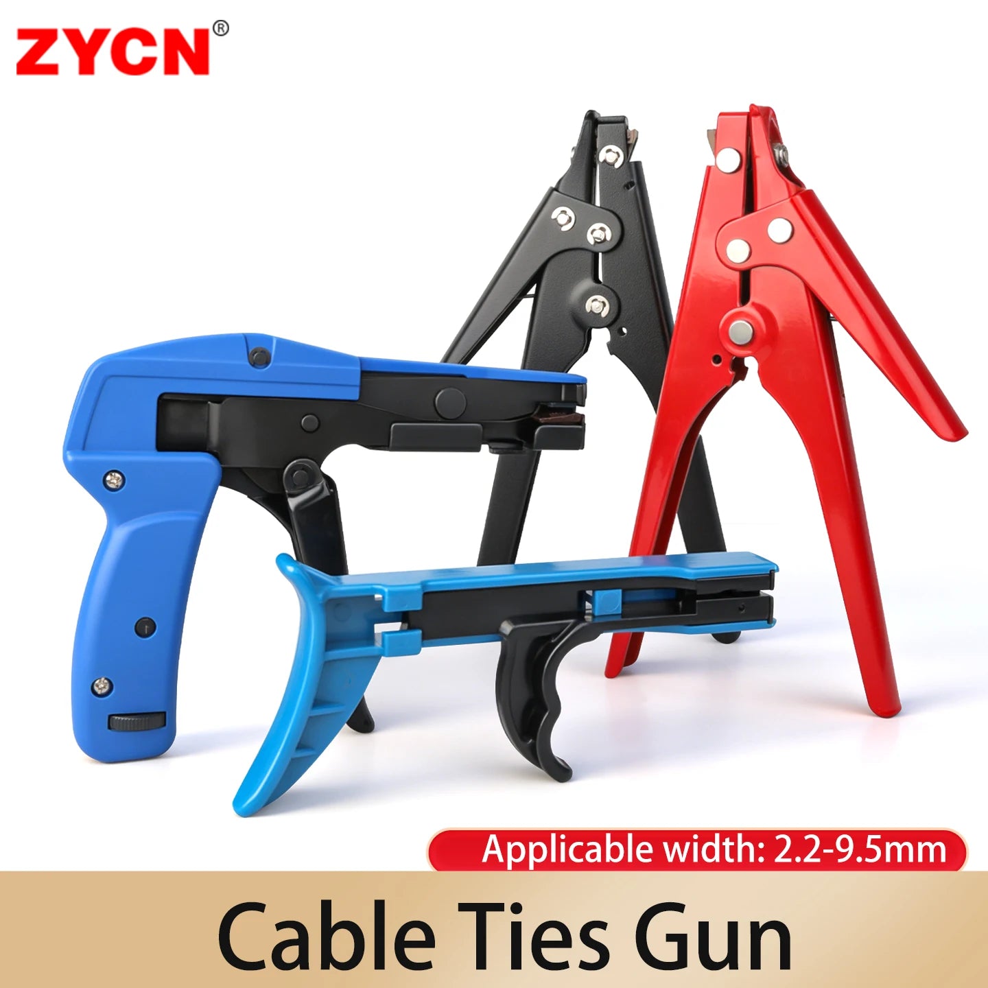Cable Tie Gun Clamp Plastic Fastening TG-100 Automatic Tensioning Nylon Width 2.3mm To 9.5mm Guns Automatic Tension Cut Off