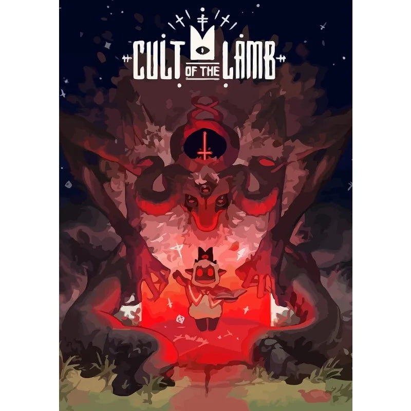 Classic Video Game Cult of The Lamb Anime Adventure Posters Print Canvas Painting Modern Wall Art Kids Bedroom Home Decor Gift