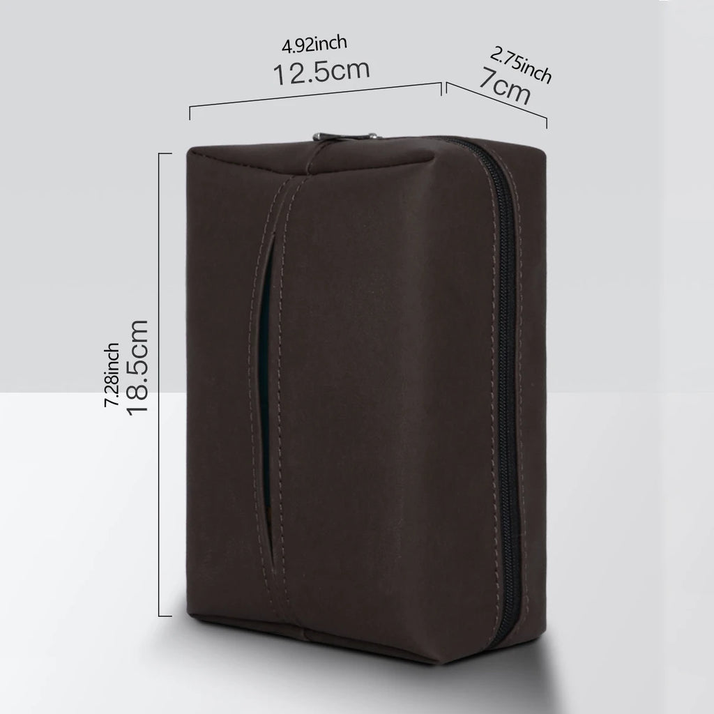 Car Tissue Holder, Car Sun Visor Tissue Box, Universal PU Leather Tissue Box for Sun Visors, Center Armrests and Seat Backs