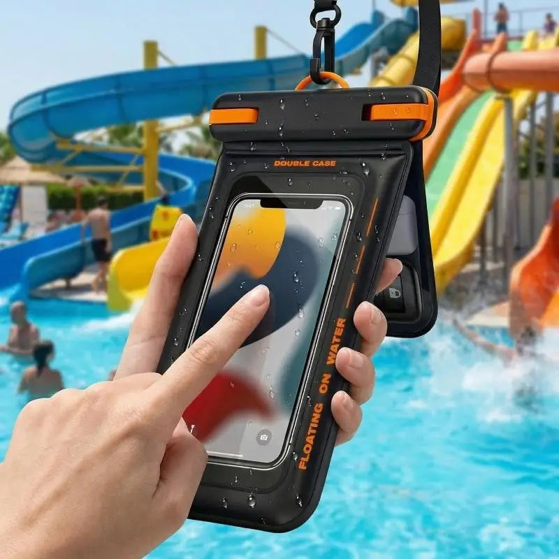Double Space Waterproof Pouch for Phones Secure Dry Bag for Universal Compatibility Beach Pool Use