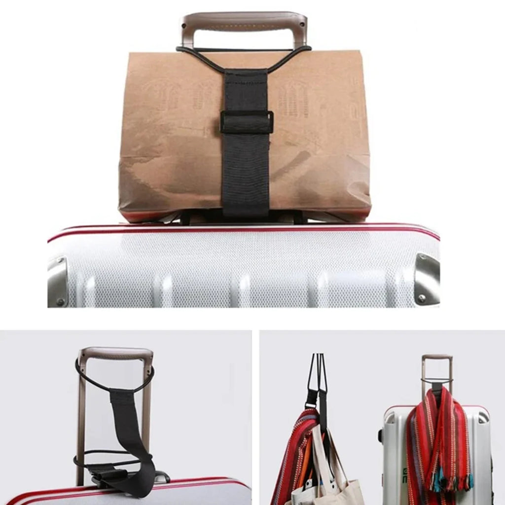 Adjustable Luggage Add A Bag Strap, Multicolor Suitcase Connecting Belt with Elastic Loops to Secure Extra Bags for Travel