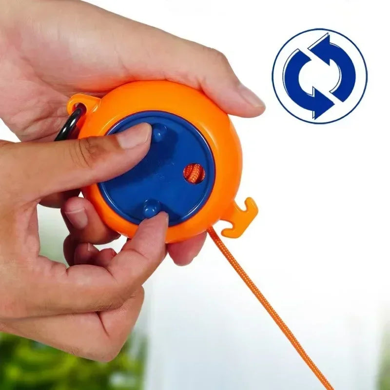 Household Retractable Clothesline Portable 10m Outdoor Camping Clothesline Adjustable Laundry Drying Rope For Travel Hotel