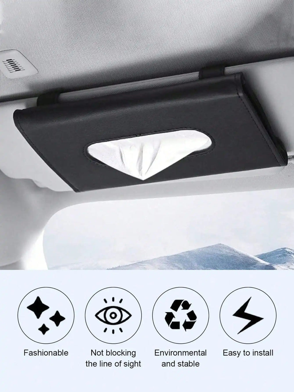 Universal Car Sun Visor Tissue Box — An In-Car Item That Combines Convenient Tissue Extraction and Multi-Functional Storage