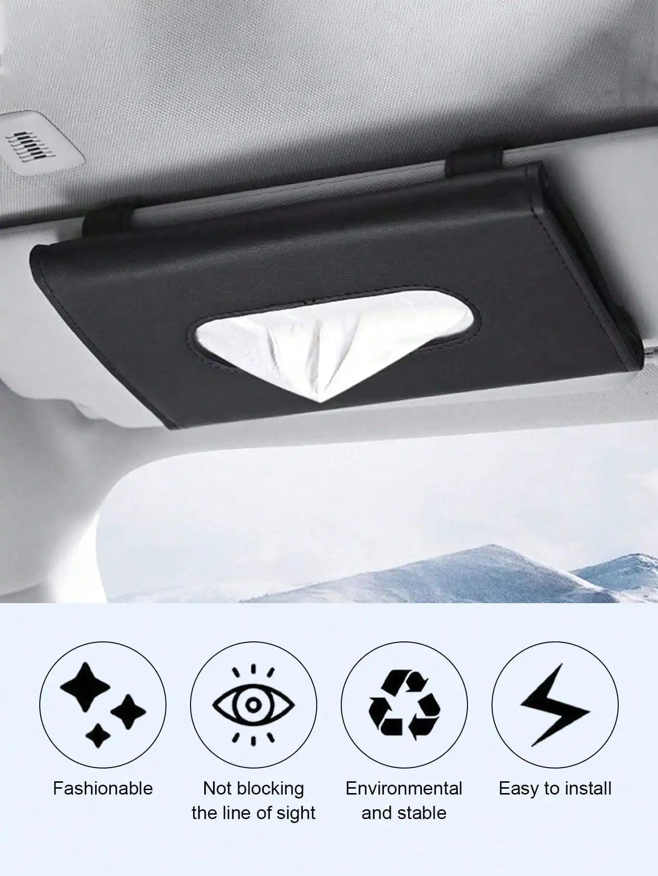Universal Car Sun Visor Tissue Box — An In-Car Item That Combines Convenient Tissue Extraction and Multi-Functional Storage