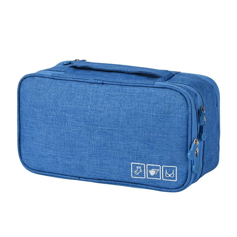 Portable Travel Underwear Organizer – Foldable – Zippered Storage Bag for Bras, Socks,and Underwear – Compact Suitcase Organizer