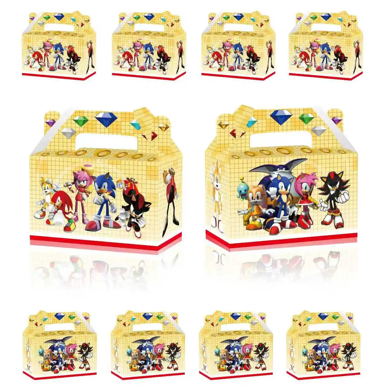 Sonic Birthday Party Supplies Hedgehog Action Figure Disposable Tableware Paper Plates Cup Knife Fork Spoon Baby Bath Toys