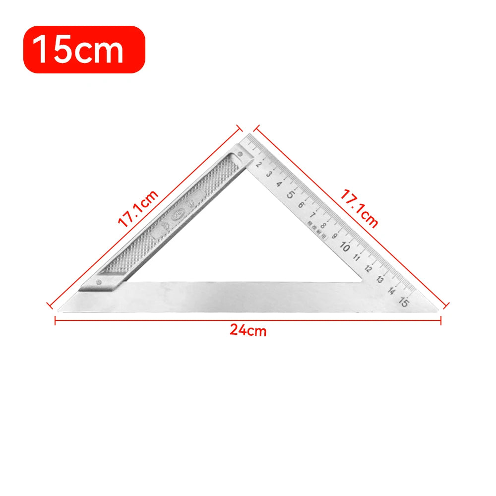 Aluminum Alloy Square Ruler Right Angle 90 Turning Ruler Woodworking Ruler Steel Turning Ruler Measuring Tools Gauge