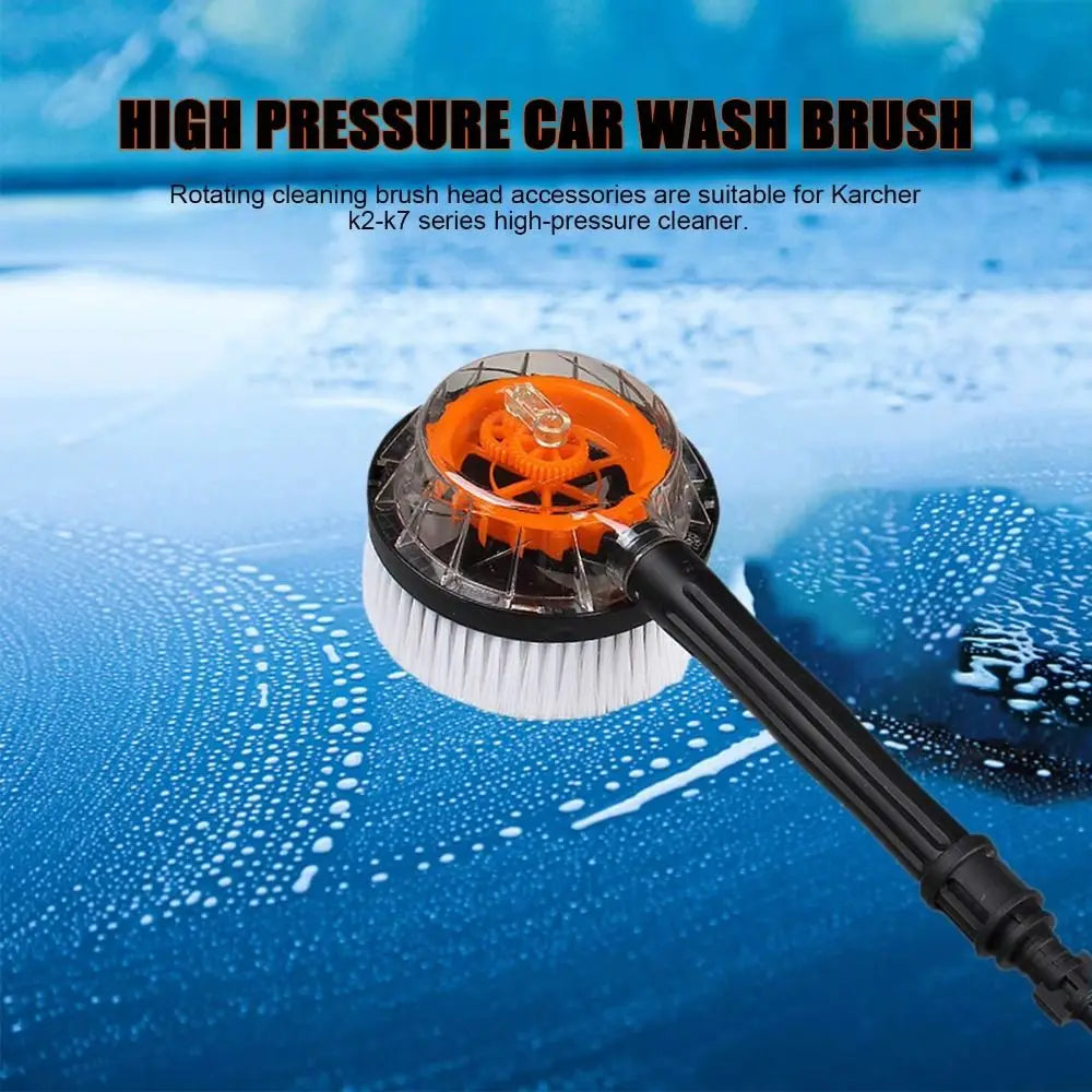 High Pressure High Pressure Car Wash Brush Rotating Round EVA+ABS Water Cleaning Brush Rigid Clean 42 cm Car Cleaning Brush