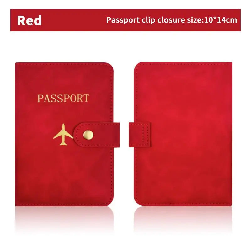 Cute PU Leather Passport Wallet Waterproof Multi Card Holder Travel Document Organizer for Men Women