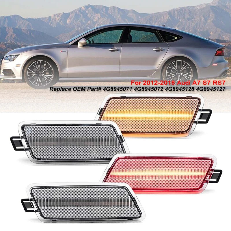 For Audi A7 Quattro/ RS7/ S7 Front Rear Side Marker Light Turn Signal Light Parking Position Indicator Lamp Assembly 2012-2017