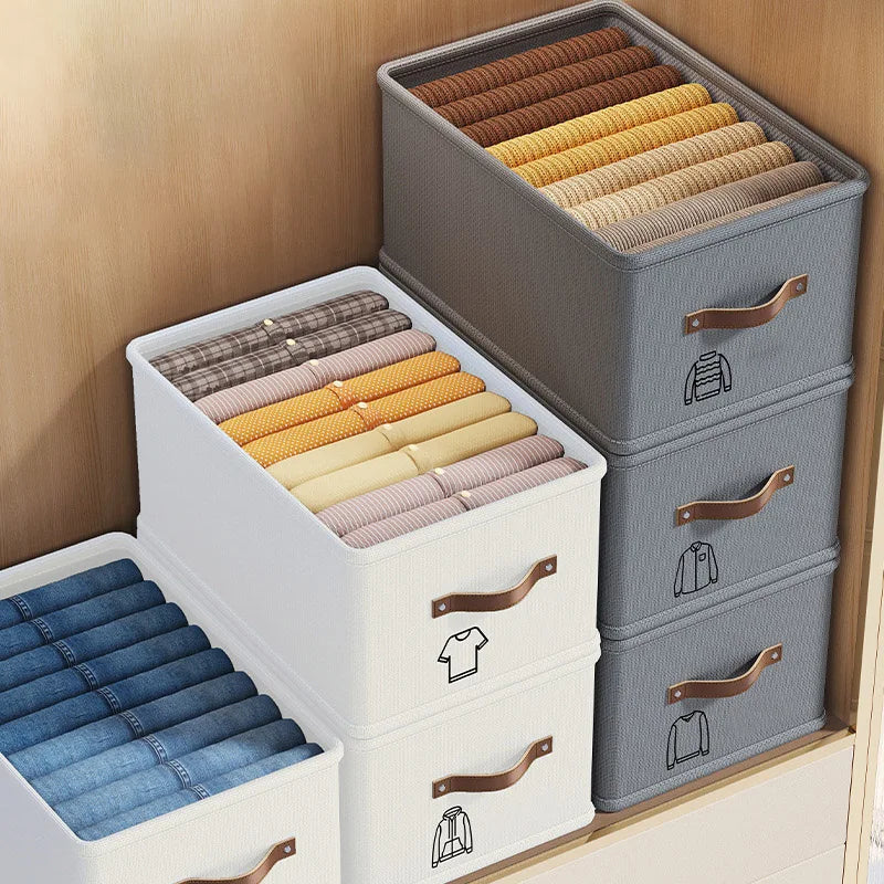 1PC Oxford Clothing and Toy Storage Box Basket Clothes Storage Uncovered Bottom Sweater Sock Bedroom Odorless Storage Cabinet