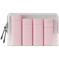 6pcs/set Makeup Dispensing Bottles Portable Travel Conditioner Lotion Shampoo Refillable Squeezable Bottle Cosmetic Bottle