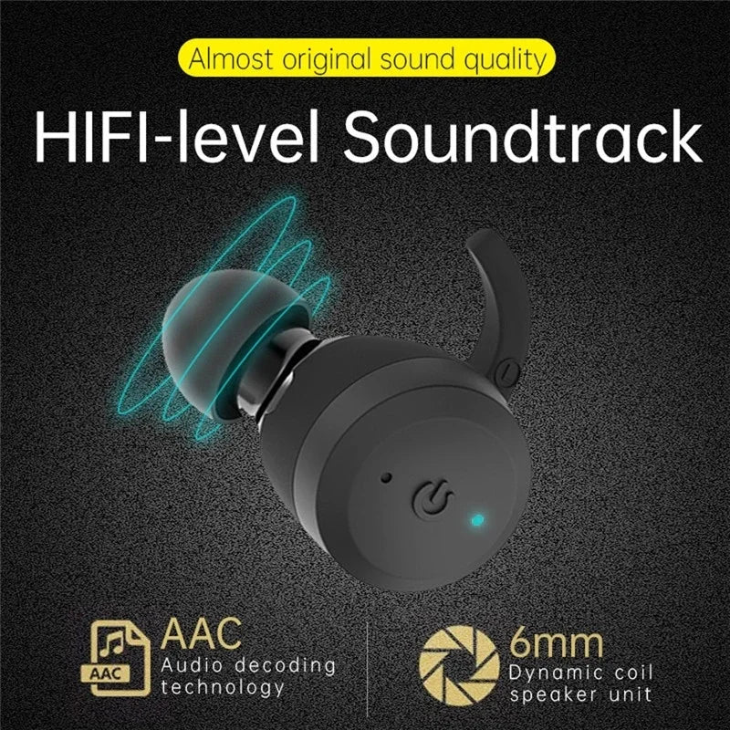 Swimming Waterproof Bluetooth Earphone Dual Wear Style Sport Wireless Headset TWS IPX7 Earbuds Stereo Long Play Time With Mic